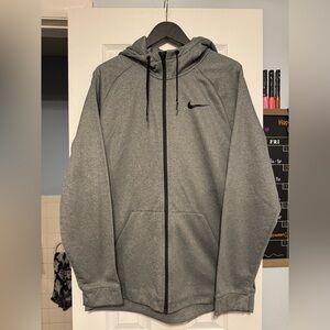Nike Heather Gray Full-Zip Hoodie